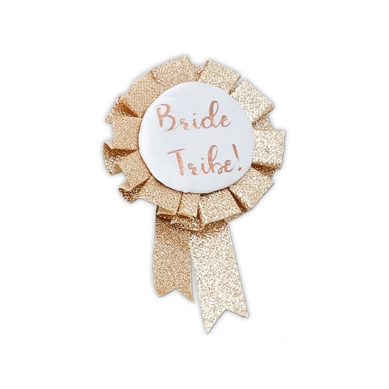 Rozeta petrecerea burlacilor Bride Tribe aurie